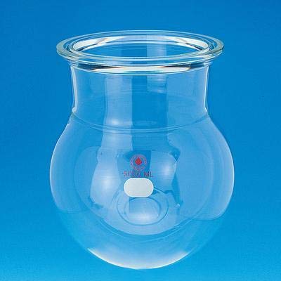6533-12 Series Spherical Reaction Flask, Plain, Schott-Duran Flange, O-Ring Groove, 150 mm ID, 12L Capacity