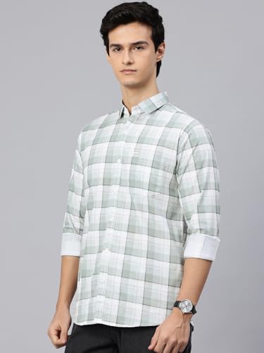 Image of Majestic Man Comfort Slim Fit Pure Cotton Checked Casual Shirt