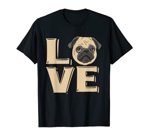 Love Pug Shirt Funny Pug Dog I Love Pugs Camiseta Pug Love Camiseta