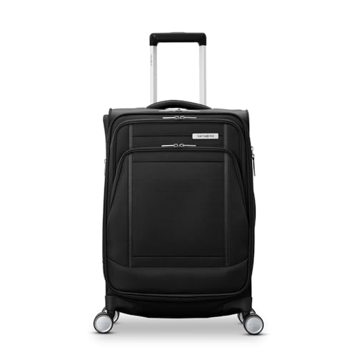 Image of Samsonite UpLIFT Lightweight Large Checked Softside 3-Piece Luggage Set with Spinner Wheels - Expandable - Airline-Approved, Polyester Soft Suitcase for Ultra Light Travel - Black