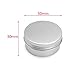 Ymkf Sqqr 60 Pack aluminum round lip balm tin container bottle with screw thread lid - great for store spices, candies, tea or gift giving, （1oz）