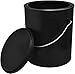 1 Gallon Black All-Plastic (Polypropylene) Paint Can with Ears, Bail and Lid - Can Made From 100% Recycled Plastic