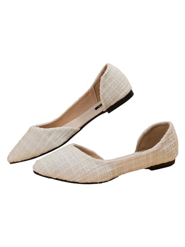 Ballerines élégantes pour femme Floerns à bout pointu coloris beige pointure 39 EU