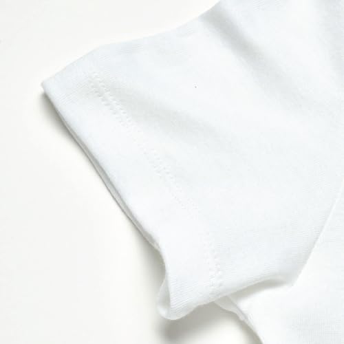 Reebok Girls Undershirt - 3 Pack/6 Pack 100% Cotton Lightweight Super Soft Short Sleeve Crew Neck White Shirt for Girls, Size 3T, White-3pk