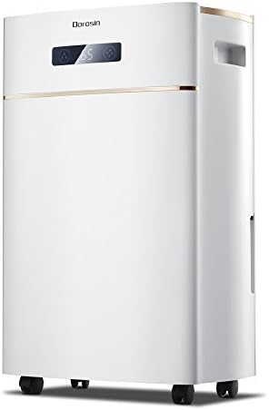 DOROSIN Home Dehumidifier, 45 Pint Portable Quiet Air Dryer Medium Size Dehumidifier for Basement Caravan Bedroom with Drain Hose Output Water Tank, Space Up to 900 Square Feet