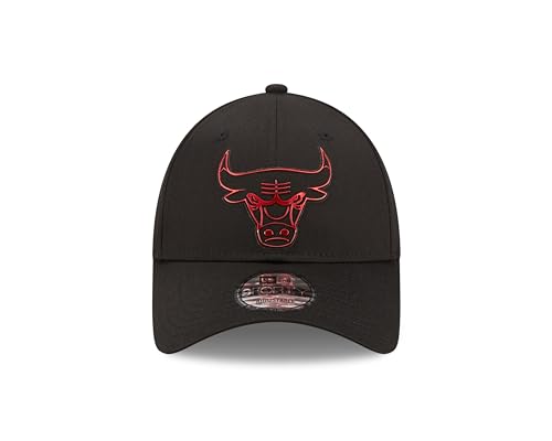 New Era Bulls Gorra Ajustable 9Forty Logotipo del Equipo Chicago Negro NBA Baloncesto Accesorio - imagen 2