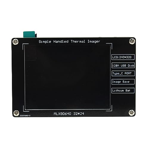 iDili Sensor de Medición de Temperatura Digital Infrarrojo Térmico Ligero con Pantalla LCD de 2.8 Pulgadas Carga USB MLX90640 miniatura 3