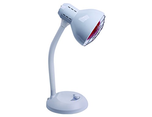 Elitzia Professional Infrared Therapy Lamp for Pain Relief - Desktop Heating Lamp, Adjustable Knob, Muscle/Joint Pain Relief, Arthritis Care (White, ETH3153)