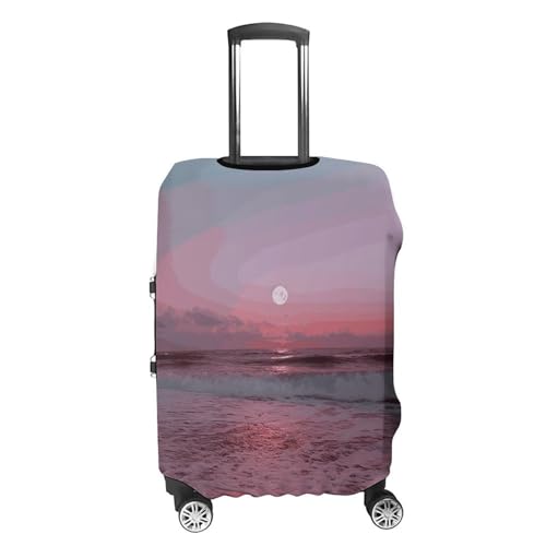 Purple Moon Luggage Cover, Elastic Luggage Protector Fits 19-32in Suitcases, Washable & Anti-Scratch Suitcase Cover for Men Women XL4