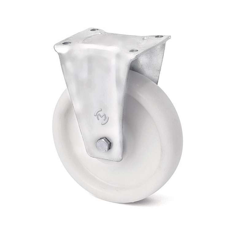 WIKO Schwerlastrollen 200 mm Transportrollen - Aluminium Polyamid Rolle Set bis 1000 kg - Lenkrollen mit Bremse - Bockrollen (Bockrolle)