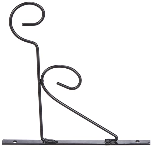 Image of Amazon Brand - Solimo Plant Hanger Brackets Wall Mounted Metal Hanging Hooks /Holder for Indoor Outdoor Planters (Black, Set of 8)