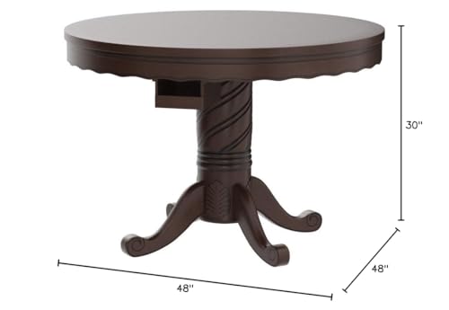 Coaster Home Furnishings 100871 Turk 3-In-1 Round Pedestal Game Table Tobacco thumb #2
