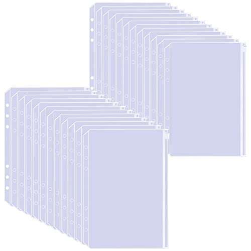 24 tasche per raccoglitori A5, formato A5, 6 fori