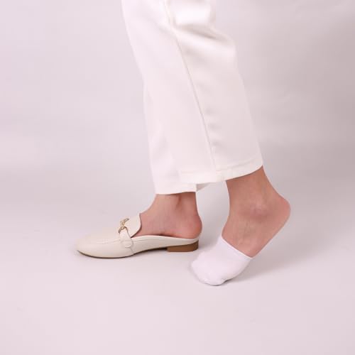 Image of Toe Socks for Mules, Half Socks No Show Toe Toppers Covers for Women, Invisible Footies for Flat Clogs 4 /6 /8 pairs