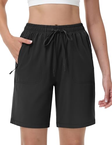 TACVASEN Women's Shorts Athletic Quick Dry Lightweight Waterproof Hiking Workout Shorts with Zipper Pockets Outdoor Summer - Image 5