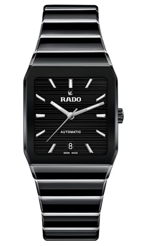 Rado - Anatom Automatic - Men - Swiss Watch - Metallised Sapphire Crystal - polished Black High-Tech Ceramic Links and Polished Stainless Steel Middle Links– 72 hours of Power Reserve - Sapphire Crystal Caseback, 21-Jewels R766 Calibre - Automatic – 32.5 mm