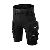 Dickly Pantalones Cortos de Buceo, Trajes de Neopreno, Pantalones Cortos Impermeables de Traje de Neopreno Grueso, Pantalones Sumergibles para Hombres, Depor, L
