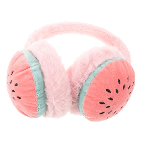 Ultra- Strawberry Patterned Ear Muffs for Cold Weather Cozy Stylish Portable Ear Warmers for Women Boy Girl Adorable for Outdoor Activities