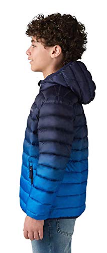 Eddie Bauer Boys Reversible Hooded Down Jacket (Blue Ombre/Peacoat, 14-16)3