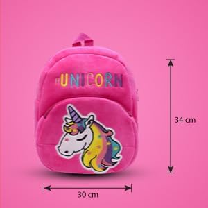 Image of Frantic Kids Velvet School Bag soft plush standard Backpack Baby Girl Preschool Mini Travel Bags Baby Girl & Baby Boy & Toddlers Picnic Carry Travelling Bags (2-5 Years)
