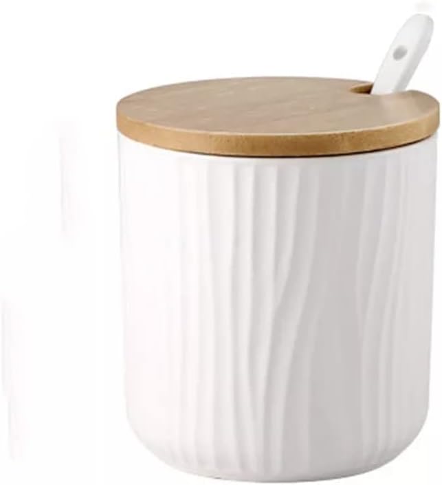 Ceramic Seasoning Pot Box Kitchen Supplies Combination Household Kitchen Supplies Salt Oil Bottle Pot(E)