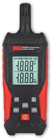 TA620A Temperature and Humidity Meter, Portable Thermometer Hygrometer with Ambient, Dew Point, Wet Bulb, High Accuracy Temperature and Humidity, Support