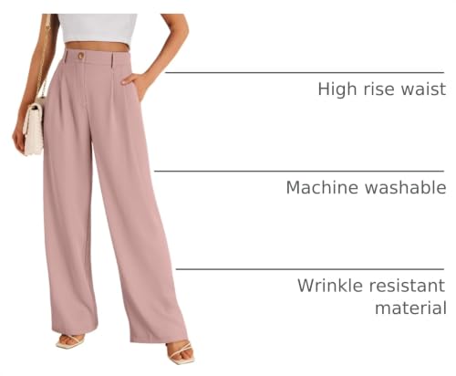 Image of LILLUSORY Womens Wide Leg Dress Work Flowy Pants Business Casual Outfits | 2026 Trousers, Dressy Slacks, High Waisted Palazzo, Professional Office Interview Clothes, Travel Wear