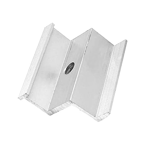 Ceiever Aluminium Centre Clamp PV Solar Panels Pack of 10 Photovoltaic Mounting Rail Accessories for Module Height 30-50 mm Solar Panel Clamp for Mounting Aluminium Profiles (Pack of 10-1) Cover