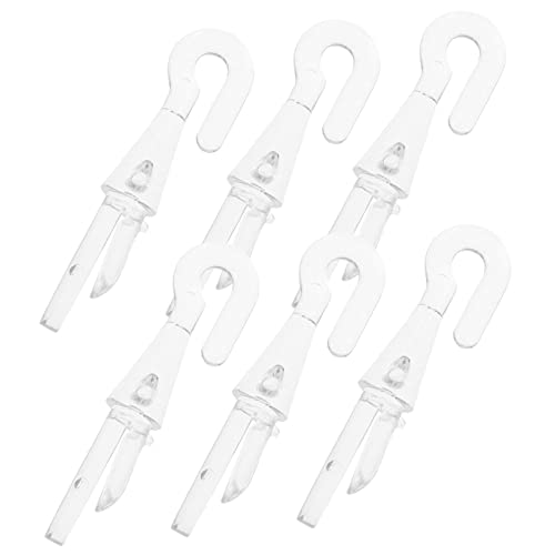 YARNOW 6pcs Shutter Turn Rod Head Blind Wand Hook tip Blind Hooks Replacement Blind Wand Hook Replacement Vertical Blind Wand Hook Mini Blind Wand Hook ganchos Honeycomb Plastic Hook Clip