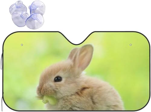 人気 アニメかわいいうさぎちゃん 車用品 フロント カーサンシェード フロントガラス用 高温隔離 吸盤式 断熱 紫外線カット 簡単取付 おしゃれ かわいい 自動車 軽自動車 乗用車