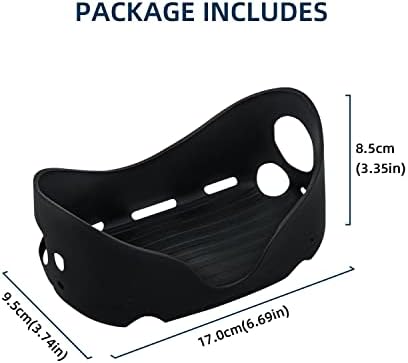 Silicon Protective Cover for O-culus Quest 2 Headset,Mcbazel Quest 2 Headset Cover, Preventing Collisions and Scratches,Black