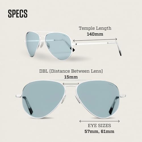Image of Randolph Eyewear Concorde Aviator Sunglasses for Men and Women - Non-Polarized & Polarized Aviator Sunglasses Made to Last