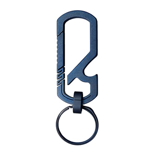 Ccanku C12 Titanium Keychain Rings Anti-Lost Quick Release Heavy Duty Key Chain Hook Edc Tools (Blue J) … #TOP21