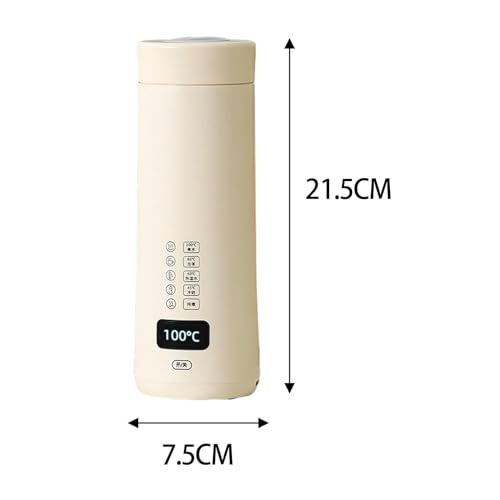 Tetera eléctrica portátil de acero inoxidable blanca miniatura 4