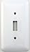Mulberry Princess Style White Single Gang Toggle Switch Wall Plate