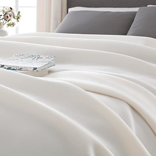 Vellux 1B07039 Original Insulating Core Hotel Style Solid Blanket Machine Washable Soft Cozy Warm Thermal Durable Pet Friendly All Seasons Layering Bed Sofa Blankets, King, Ivory #TOP2