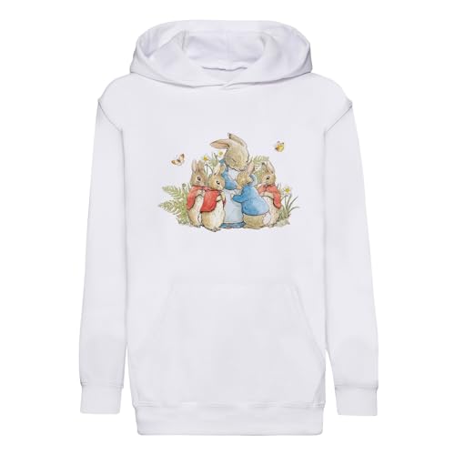 Sweat à capuche enfant Peter Rabbit en coton premium avec illustration Beatrix Potter