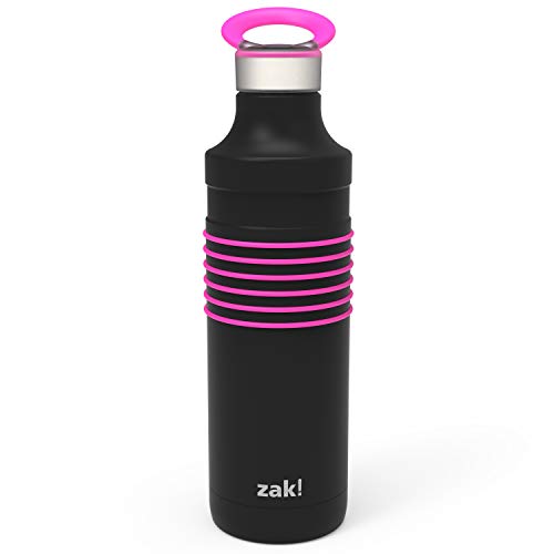 Zak Designs Hydratrak Stainless Steel Insulated Water Bottle Non-Bpa, 1Pk (22Oz, Pink) #TOP1