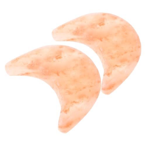 WRITWAA Jabón de Sal Natural 2 Piezas Forma Luna Exfoliante con Minerales para Baño Spa y Cuidado Corporal Piedra de Sal Marina Decorativa para Terapia de Pies