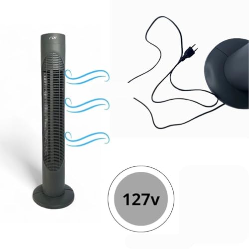 Ventilador de Coluna Torre com 3 Níveis Velocidades Ajustáveis Circulador De Ar Potente Design Verti