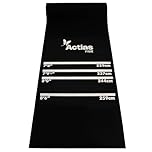Actiasmat - Heavy Duty Rubber Dart Mat – Professional Non-Slip Oche Throw Line, 4 Distances, 3m x 61cm