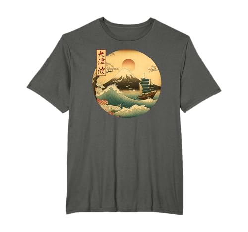 Ya en mundofriki.es: Fuji Kanji Japón Antiguo Barco y montaña japonés Arte Camiseta