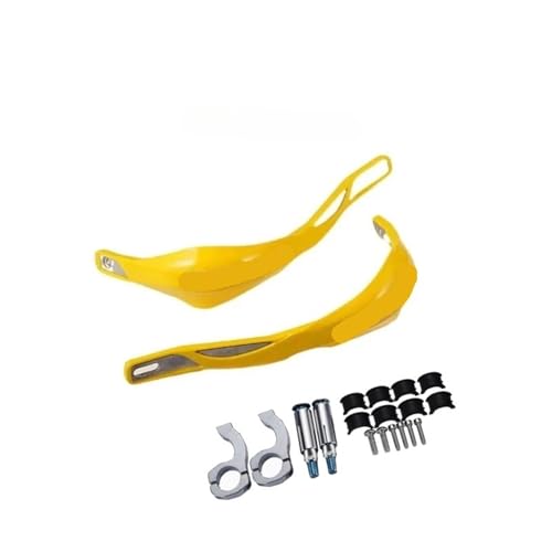 Protège-mains moto universels robustes pour guidon jaune