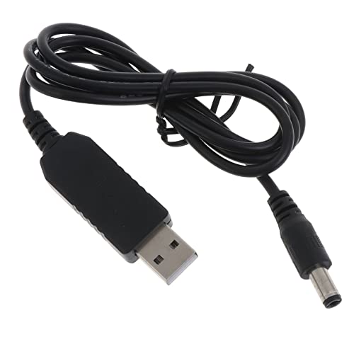 SANGXIU USB 5V to 9V Step Up Converter Cable 1M/39.4in Power Supply Adapter Cord with 5.5x2.1mm for Fan Led Light