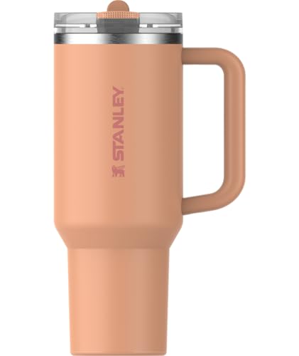 Image of STANLEY Quencher ProTour Flip Straw Tumbler with Leakproof Lid 40 oz | Built-In Straw and Handle | Cup Holder Compatible for Travel | Insulated Stainless Steel Cup | BPA-Free | Apricot