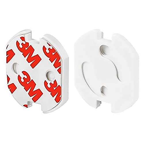 VegMai®[20 Unidades] Protector Enchufes Seguridad Infantil Con Mecanismo De Giro Y Adhesivo 3M...