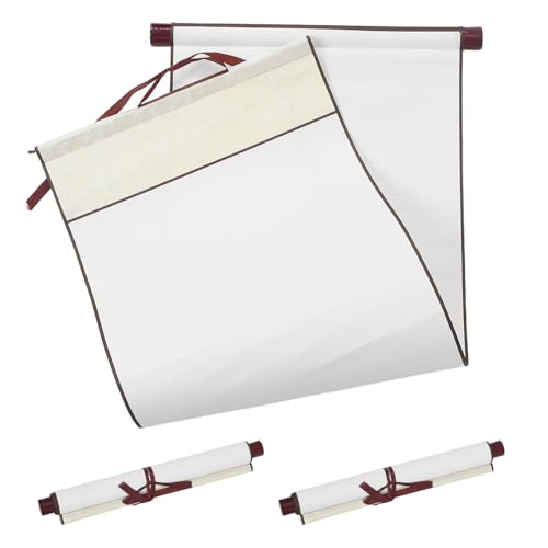 Papel Xuan ligero GLEAVI en rollo colgante blanco para pintura y caligrafía, 3 piezas