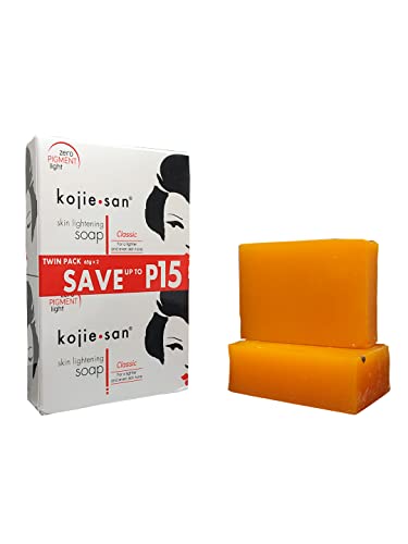 Kojie San Skin Lightening Kojic Acid Soap - 65g Fades age spots, freckles, and other signs of sun damage, heals acne blemishes and erases red marks and scars