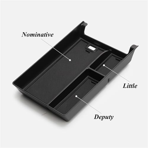 Compartimento central caja almacenamiento reposabrazos Xpeng P7i 2023 organizador coche negro 5