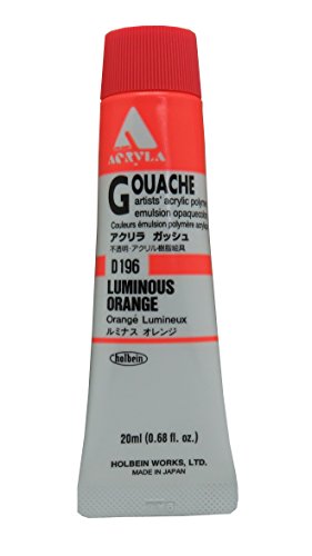 ホルベイン アクリリックガッシュ ルミナスオレンジ D196 20ml 007196